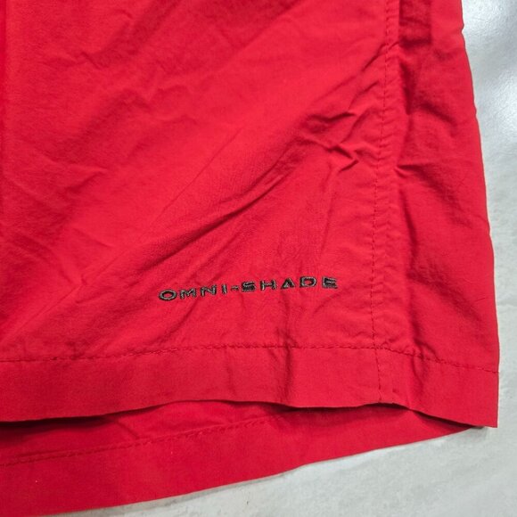 Columbia‎ PFG Backcast III Water Shorts Mens Small Red Mesh Liner SPF Fishing - Picture 8 of 12